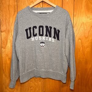 UConn Huskies Women’s Large Gray Sweatshirt Colosseum Athletics NCAA